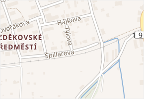 Špillarova v obci Domažlice - mapa ulice