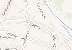 Šumavská v obci Domažlice - mapa ulice