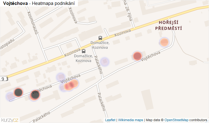 Mapa Vojtěchova - Firmy v ulici.