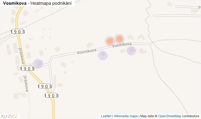 Mapa Vosmíkova - Firmy v ulici.