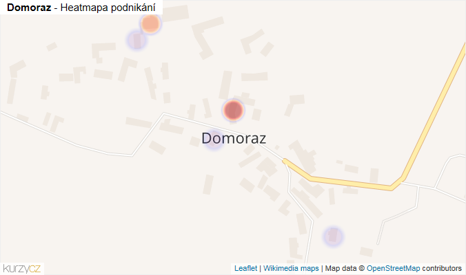 Mapa Domoraz - Firmy v části obce.