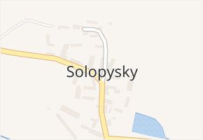 Solopysky v obci Domoušice - mapa části obce