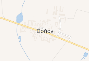 Doňov v obci Doňov - mapa části obce