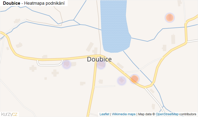 Mapa Doubice - Firmy v části obce.