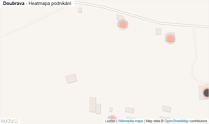 Mapa Doubrava - Firmy v obci.