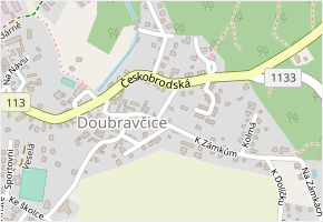 K rybníčku v obci Doubravčice - mapa ulice