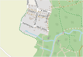 Mezi ploty v obci Doubravčice - mapa ulice