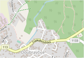 Na Trnožině v obci Doubravčice - mapa ulice