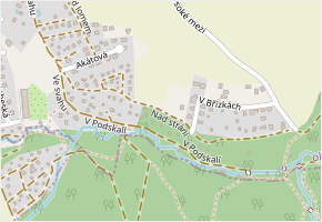 Nad strání v obci Doubravčice - mapa ulice