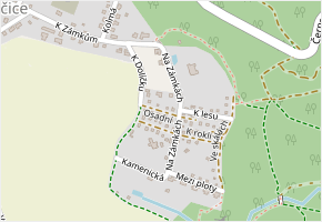 Osadní v obci Doubravčice - mapa ulice
