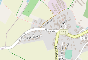 Úvalská v obci Doubravčice - mapa ulice