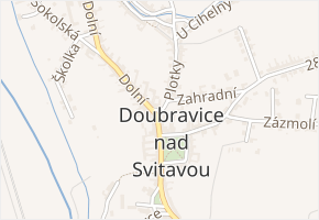 Doubravice nad Svitavou v obci Doubravice nad Svitavou - mapa části obce