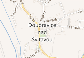 náměstí Svobody v obci Doubravice nad Svitavou - mapa ulice