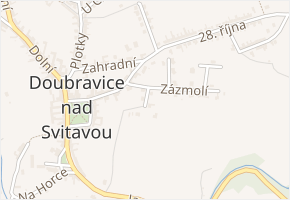 Větrná v obci Doubravice nad Svitavou - mapa ulice