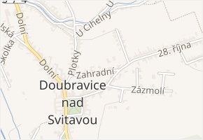 Zahradní v obci Doubravice nad Svitavou - mapa ulice