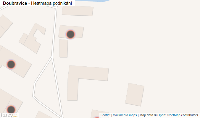 Mapa Doubravice - Firmy v obci.