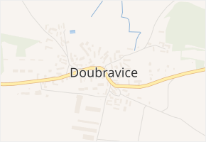 Doubravice v obci Doubravice - mapa části obce