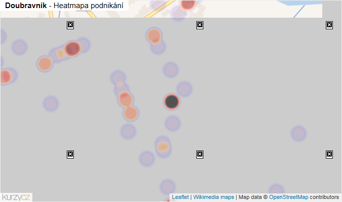 Mapa Doubravník - Firmy v části obce.