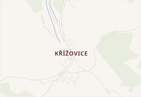 Křížovice v obci Doubravník - mapa části obce