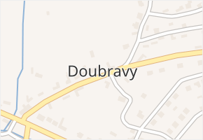 Doubravy v obci Doubravy - mapa části obce