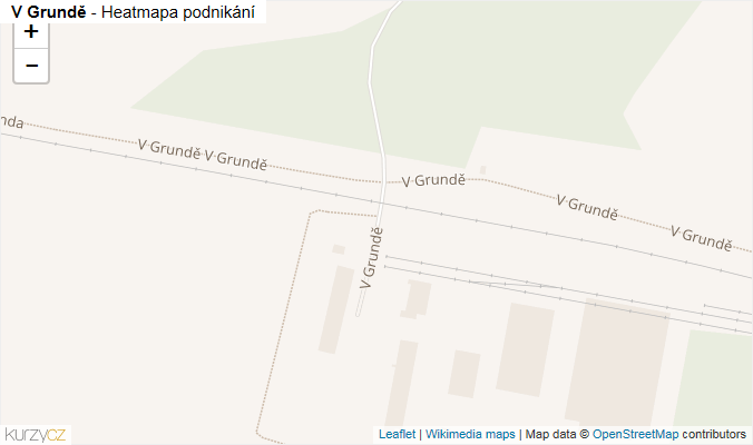 Mapa V Grundě - Firmy v ulici.