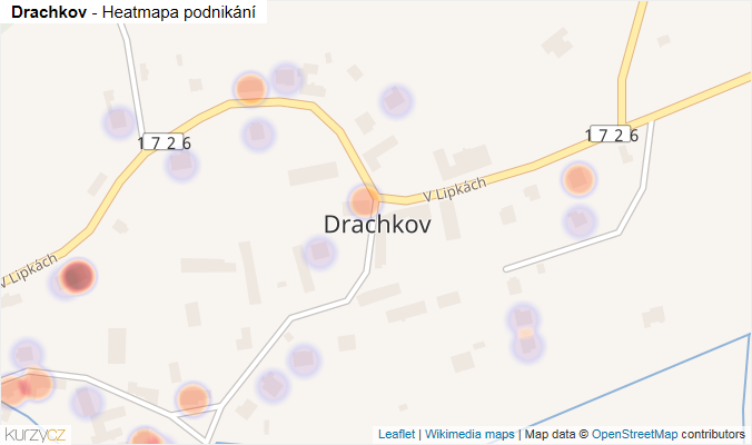 Mapa Drachkov - Firmy v části obce.