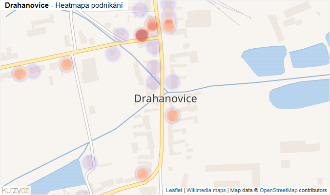Mapa Drahanovice - Firmy v části obce.