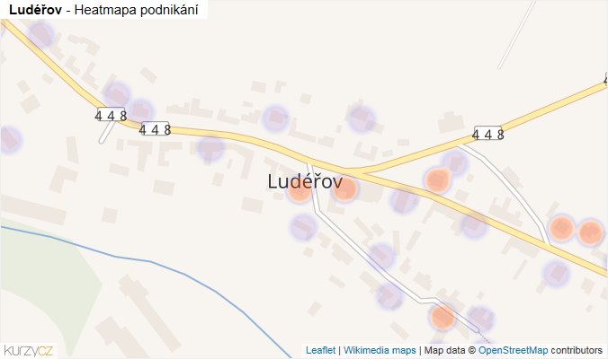 Mapa Ludéřov - Firmy v části obce.