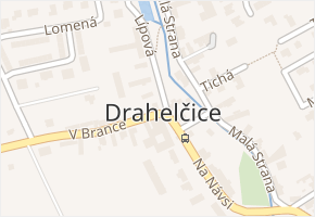 Drahelčice v obci Drahelčice - mapa části obce