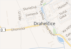 V Brance v obci Drahelčice - mapa ulice