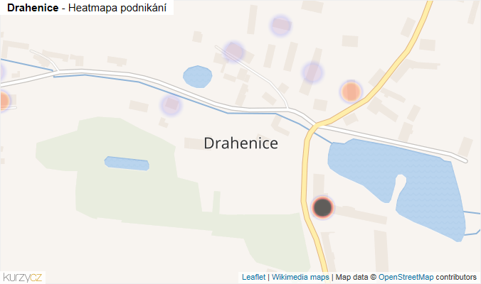 Mapa Drahenice - Firmy v části obce.