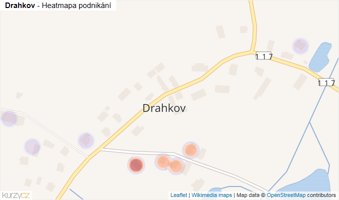 Mapa Drahkov - Firmy v části obce.