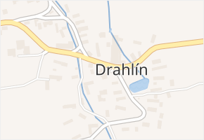 Drahlín v obci Drahlín - mapa části obce