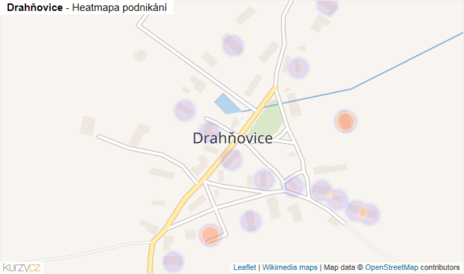 Mapa Drahňovice - Firmy v části obce.
