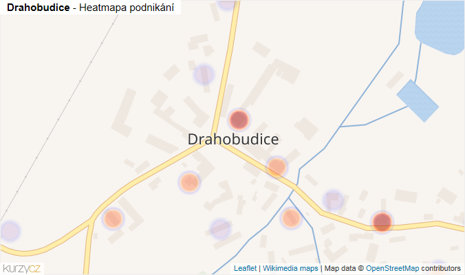 Mapa Drahobudice - Firmy v části obce.