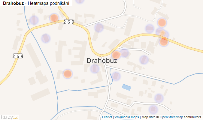 Mapa Drahobuz - Firmy v části obce.