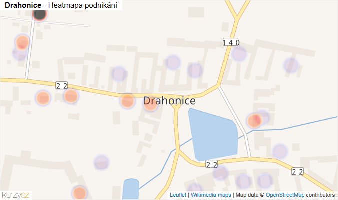 Mapa Drahonice - Firmy v části obce.