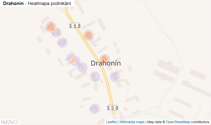 Mapa Drahonín - Firmy v části obce.