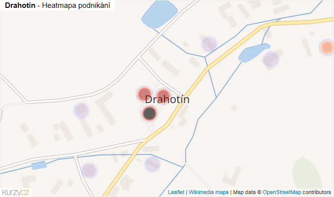 Mapa Drahotín - Firmy v části obce.