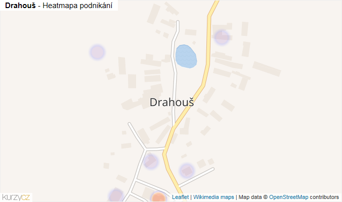 Mapa Drahouš - Firmy v části obce.