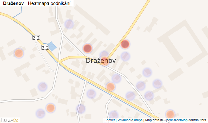 Mapa Draženov - Firmy v části obce.