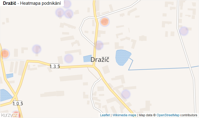 Mapa Dražíč - Firmy v části obce.