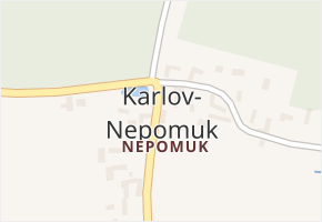 Karlov-Nepomuk v obci Dražíč - mapa části obce