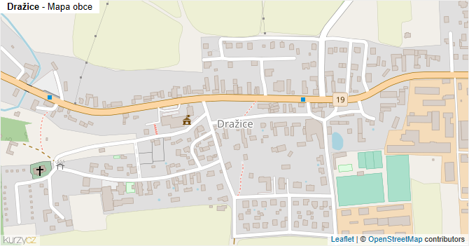 Dražice - mapa obce