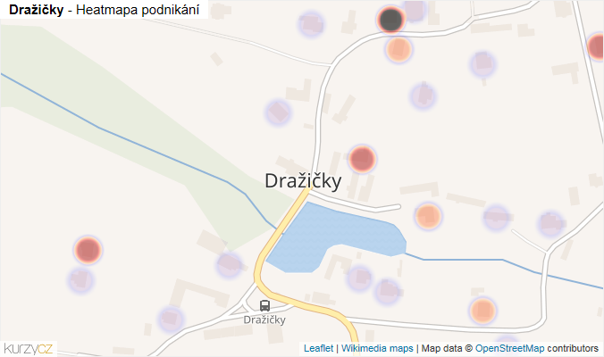 Mapa Dražičky - Firmy v části obce.