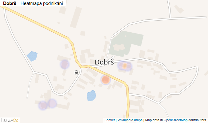 Mapa Dobrš - Firmy v části obce.