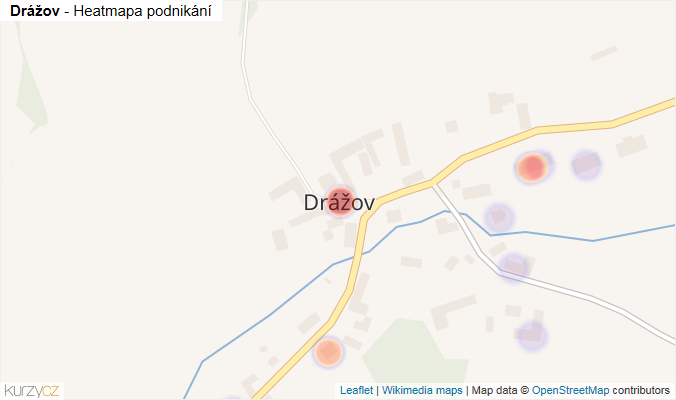 Mapa Drážov - Firmy v části obce.