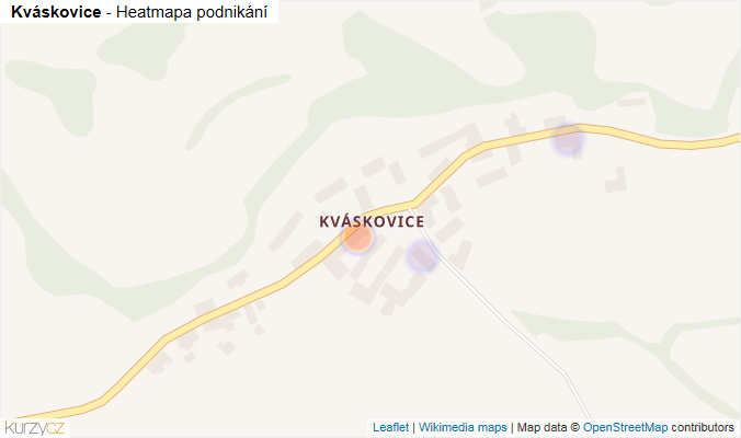 Mapa Kváskovice - Firmy v části obce.