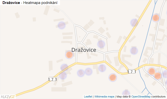 Mapa Dražovice - Firmy v části obce.