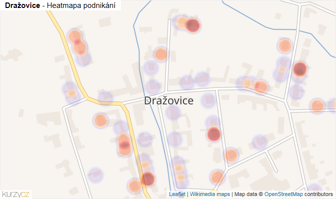 Mapa Dražovice - Firmy v části obce.